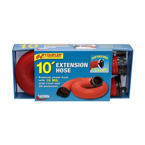 Valterra VALTERRA LLC D040113 10 Ft. Ez Coupler Sewer Hose, Red VA320774 - main